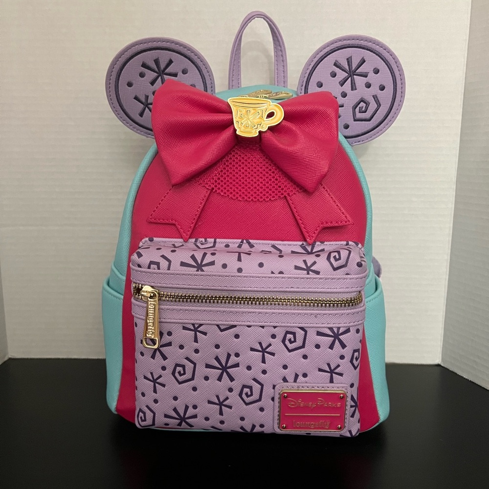 Loungefly Minnie Mouse The Main Attraction Mad Tea Party Backpack